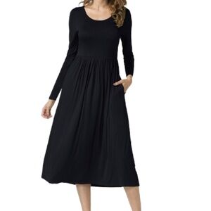 NWT Women’s Boutique Black Long Sleeve Midi Dress Plus Size 2XL